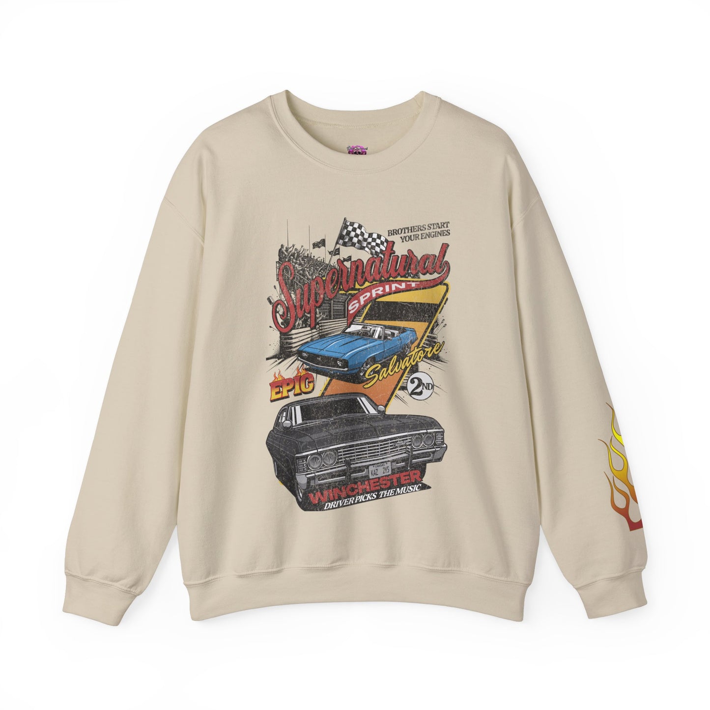 Supernatural Sprint Distressed Crewneck