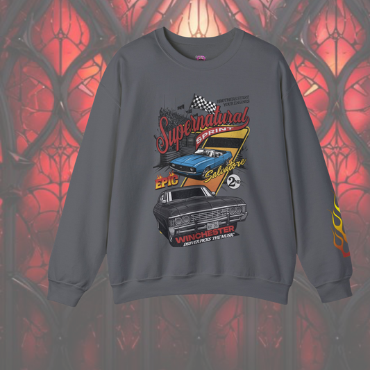 Supernatural Sprint Distressed Crewneck