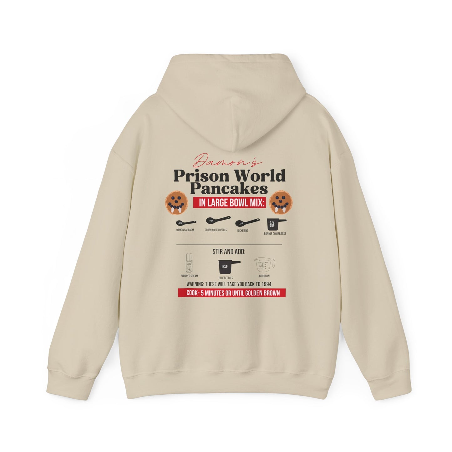 Damon Prison World Pancakes Hoodie