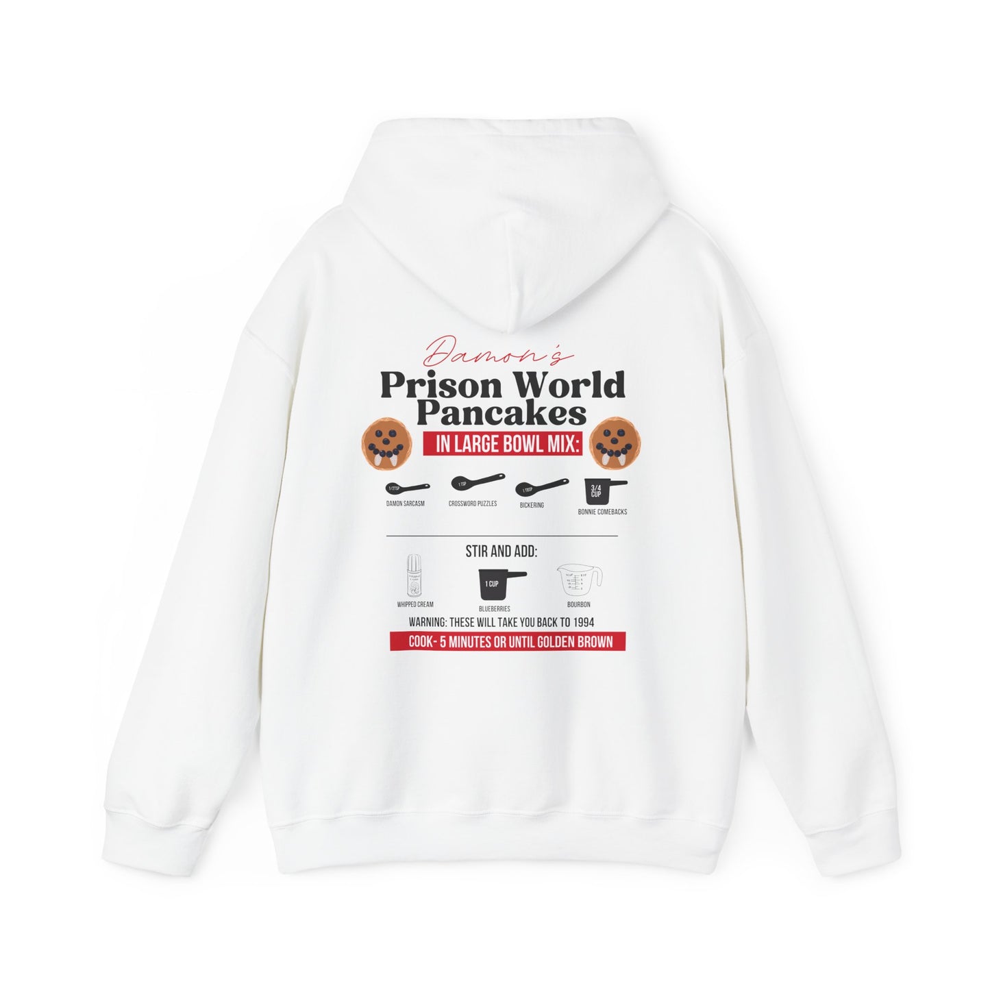 Damon Prison World Pancakes Hoodie