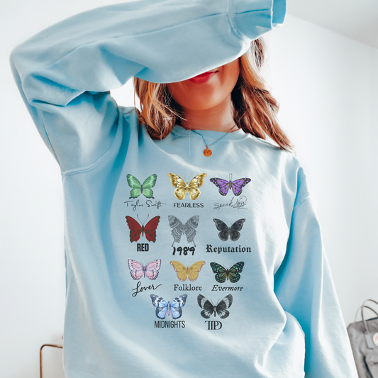 Eras Tour Butterfly Sweatshirt, TS Sweatshirt, Eras Tour merch, TS merch, Swiftie Sweatshirt, Comfort Colors, Vintage