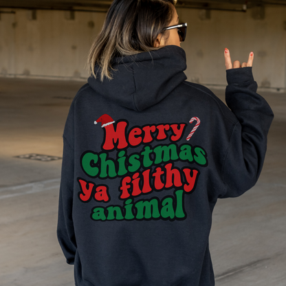 Christmas Hoodie, Merry Christmas ya filthy animal, Home Alone sweatshirt, Funny Christmas Hoodie, Xmas gift