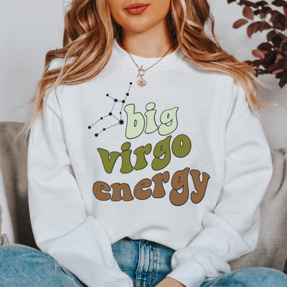 Virgo Sweatshirt, Big Virgo Energy Sweatshirt, Gift for Virgo Astrology lover sweatshirt, Gift for Astrology Lover