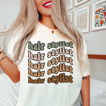 Trendy Hair Stylist shirt, Hair dresser shirt, Hair Stylist gift, Trendy oversized T-shirt for hair stylist, Boho Hair shirt