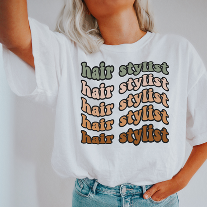 Trendy Hair Stylist shirt, Hair dresser shirt, Hair Stylist gift, Trendy oversized T-shirt for hair stylist, Boho Hair shirt