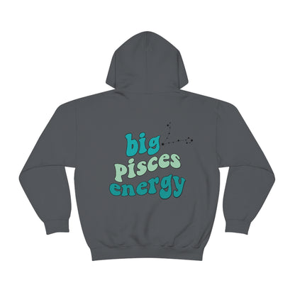 Big Pisces Energy Hoodie, Pisces Sweatshirt, Astrology lover gift, Zodiac sweatshirt, Christmas gift for Pisces, Astrology hoodie