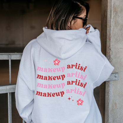 Makeup Artist Trendy Checkered Hoodie, Makeup Artist Gift, Makeup Artist Gift, Makeup Artist Christmas gift