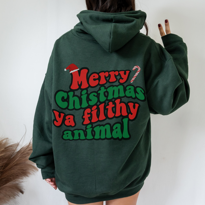 Christmas Hoodie, Merry Christmas ya filthy animal, Home Alone sweatshirt, Funny Christmas Hoodie, Xmas gift