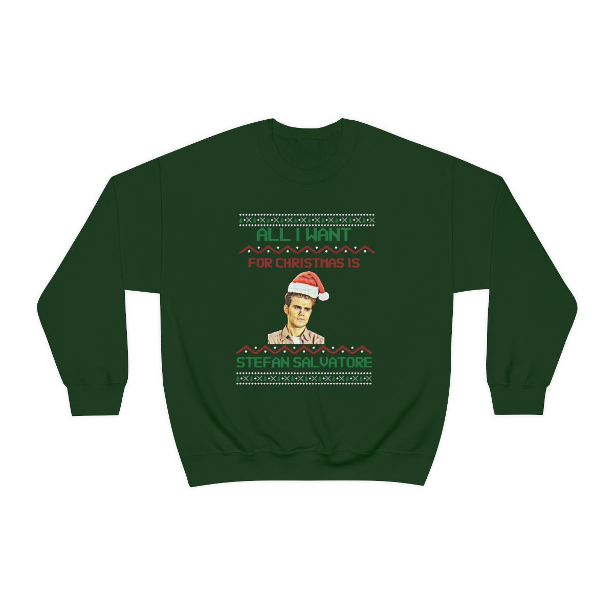 Stefan Salvatore Sweatshirt, TVD Ugly Christmas Sweater, TVD Xmas gift, TVD fan gift, Salvatore Brothers, tvd merch