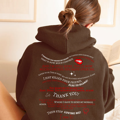 Vampire Diaries Fan Hoodie, TVD Sweatshirt, TVD Fan sweater, Damon & Elena Hoodie, Y2K trendy hoodie, Vampire fan hoodie