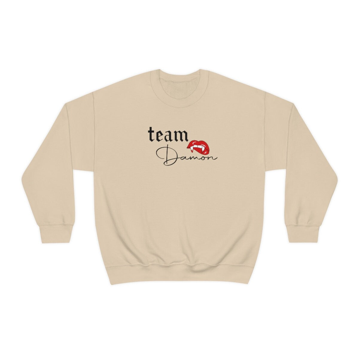 Team Damon Sweatshirt, TVD Sweatshirt, Damon Salvatore Sweatshirt, TVD fan gift, The Vampire Diaries Sweater, Vampire fan gift