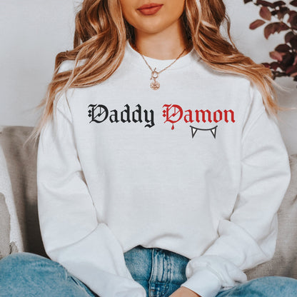 TVD Sweatshirt, Damon Salvatore Sweatshirt, The Vampire Diaries sweatshirt, TVD fan gift, Vampire sweatshirt