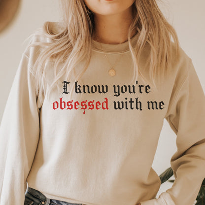 Damon Salvatore Sweatshirt, I know you're obsessed with meThe Vampire Diaries sweatshirt, TVD fan gift, TVD Sweatshirt