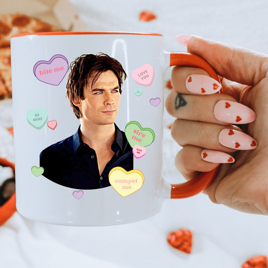 Damon Salvatore Mug, Damon Salvatore Valentine's Day gift, Valentine's Day mug, TVD coffee mug, TVD fan gift