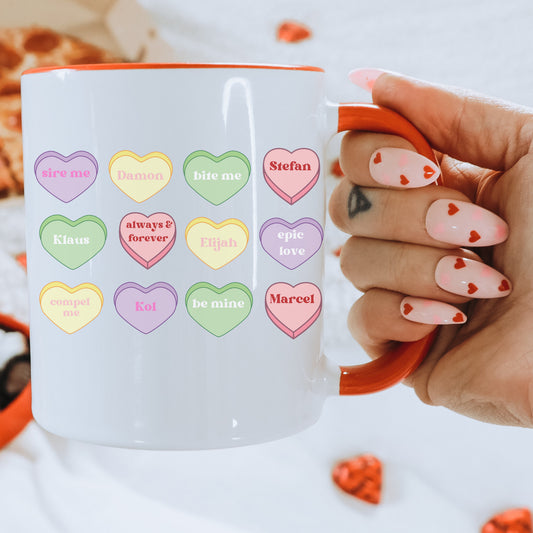 TVD Valentine's Day Mug, Damon Salvatore Valentine's Day gift, Valentine's Day mug, TVD coffee mug, TVD fan gift, Salvatore brothers