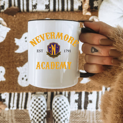 Nevermore Academy Mug, Wednesday Addams Mug, Wednesday mug, Wednesday Addams, Wednesday merch, Horror mug