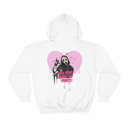 Ghostface hoodie, Scream Sweatshirt, Spooky Valentine's Day, No you hang up, Horror Hoodie, Horror aesthetic, Spooky aesthetic