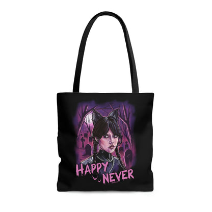 Wednesday Addams tote bag, Gothic book bag, Wednesday Addams merch, Spooky shopping bag, Witchy bag, Horror merch