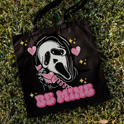 Ghostface tote bag, Gothic book bag, Scream merch, Spooky shopping bag, Horror bag, Horror merch