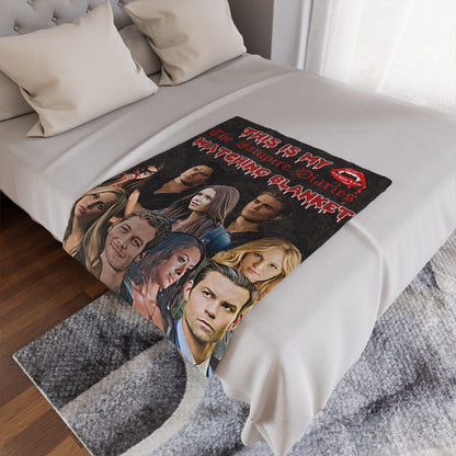 TVD Blanket, This is my TVD watching Blanket, TVD merch, Tvd fan gift, The Vampire diaries, Damon Salvatore blanket, I was feeling epic