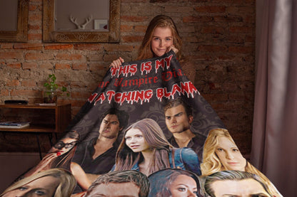 TVD Blanket, This is my TVD watching Blanket, TVD merch, Tvd fan gift, The Vampire diaries, Damon Salvatore blanket, I was feeling epic