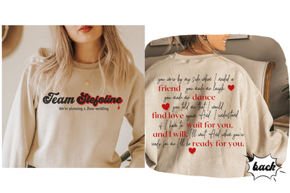 Team Stefoline sweatshirt, TVD sweatshirt, Tvd merch, TVD apparel, Stefan Salvatore, Caroline Forbes, The Vampire diaries, TVD gift