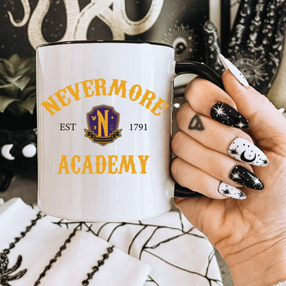 Nevermore Academy Mug, Wednesday Addams Mug, Wednesday mug, Wednesday Addams, Wednesday merch, Horror mug