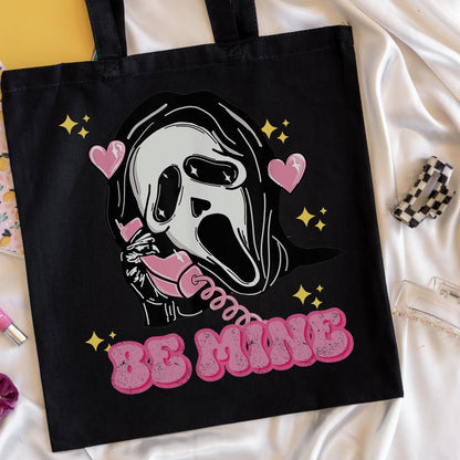 Ghostface tote bag, Gothic book bag, Scream merch, Spooky shopping bag, Horror bag, Horror merch