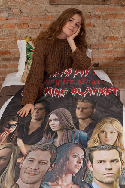 TVD Blanket, This is my TVD watching Blanket, TVD merch, Tvd fan gift, The Vampire diaries, Damon Salvatore blanket, I was feeling epic