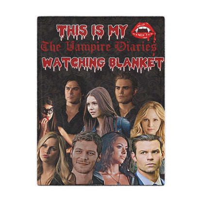 TVD Blanket, This is my TVD watching Blanket, TVD merch, Tvd fan gift, The Vampire diaries, Damon Salvatore blanket, I was feeling epic