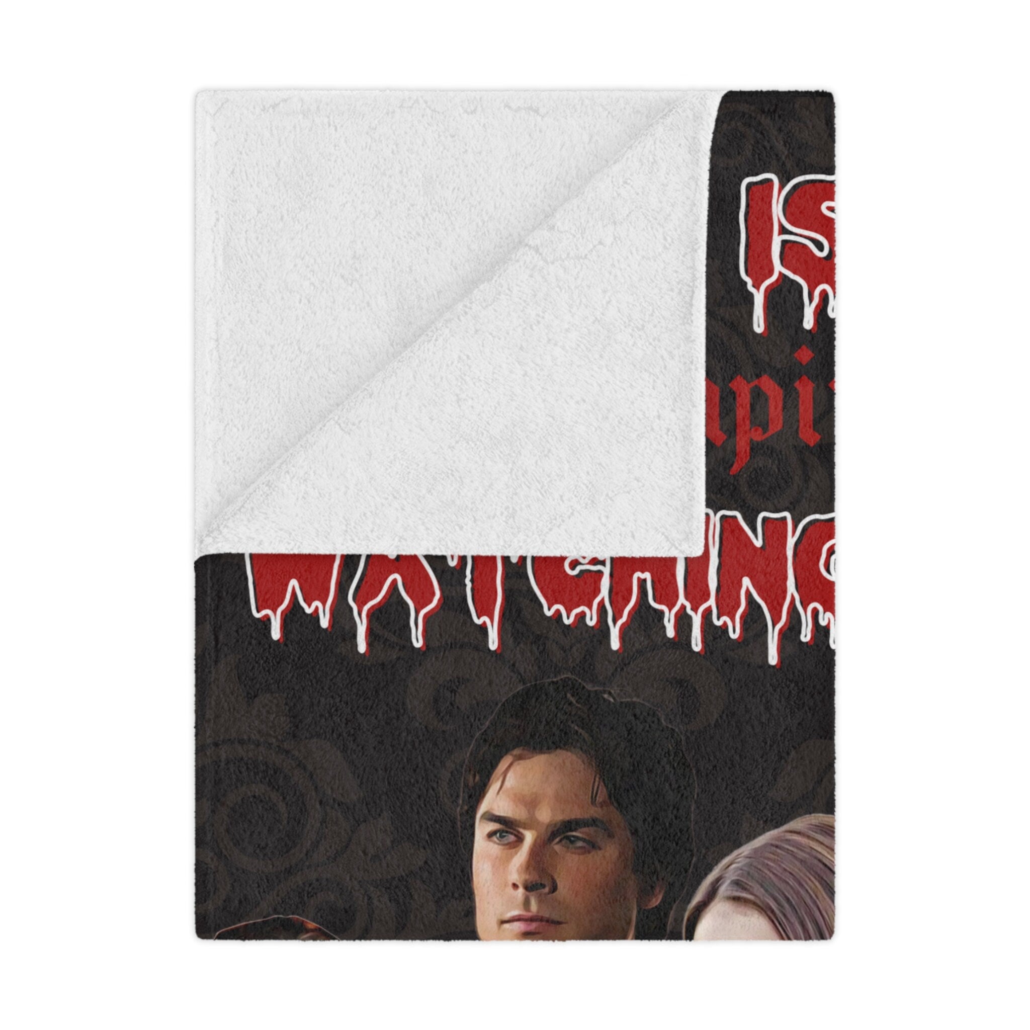 TVD Blanket This is my TVD watching Blanket TVD merch Tvd fan gift The Vampire diaries Damon Salvatore blanket I was feeling epic