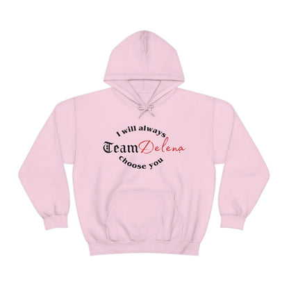 Team Delena Hoodie, Elena & Damon, TVD hoodie, Damon Salvatore, I will always choose you, TVD apparel, tvd merch, tvd fan gift