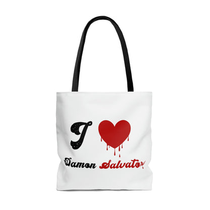 Tvd tote bagm, Damon Salvatore tote bag, Tvd fan gift, Tvd merch, Tvd shopping bag, Horror book bag, Horror merch, Salvatore brothers, Tvd