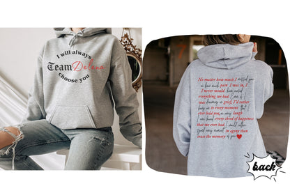 Team Delena Hoodie, Elena & Damon, TVD hoodie, Damon Salvatore, I will always choose you, TVD apparel, tvd merch, tvd fan gift