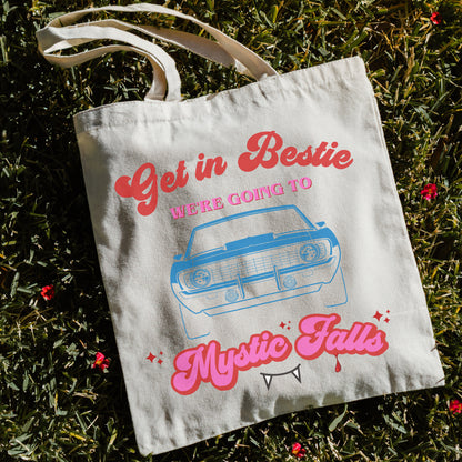 Mystic Falls tote bag, TVD tote bag, Tvd merch, Tvd fan gift, Mystic Falls, Salvatore brothers, Tvd grocery bag, I was feeling Epic, Tvd fan