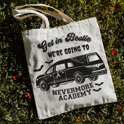 Nevermore Academy Tote, Nevermore tote, Wednesday Addams, Wednesday, Wednesday Addams tote, Horror bag, Horror grocery bag