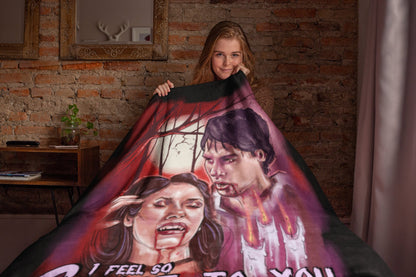 TVD Blanket, Team Damon Blanket, TVD merch, Tvd fan gift, The Vampire diaries, Damon Salvatore blanket, Elena Gilbert, Team Delena