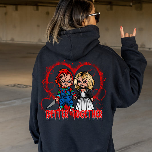 Horror Valentine's Day Sweatshirt, Chucky Sweatshirt, Horror Hoodie, Bloody Valentine Halloween Sweatshirt, Bride of Chucky, Child's Play