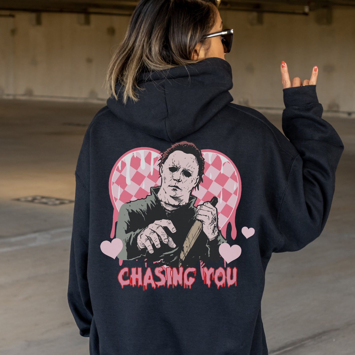 Horror Valentine's Day Sweatshirt, Michael Meyers Sweatshirt, Horror Hoodie, Bloody Valentine Halloween Sweatshirt, Halloween Hoodie