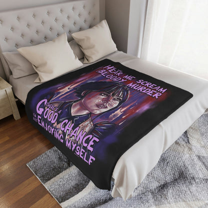 Wednesday Addams Blanket, Wednesday Addams kids blanket, Wednesday Addams, Nevermore Academy, Nevermore, Wednesday Addams merch