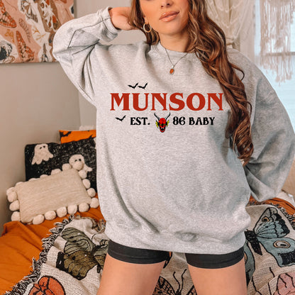 Eddie Munson Crewneck, Eddie Munson fan, Eddie Munson merch, Horror merch, Horror fan, Hawkins High, Eddie hoodie, 86 baby