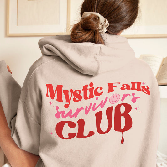 Mystic Falls Hoodie, TVD Hoodie, The Vampire Diaries, Tvd merch, Tvd apparel, Tvd fan gift, The Salvatore Brothers, Damon Salvatore