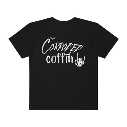 Corroded Coffin TShirt, 80s Metal Themed Band Tshirt, Upside Down, Eddie Munson & Joseph Quinn, Strangers characters