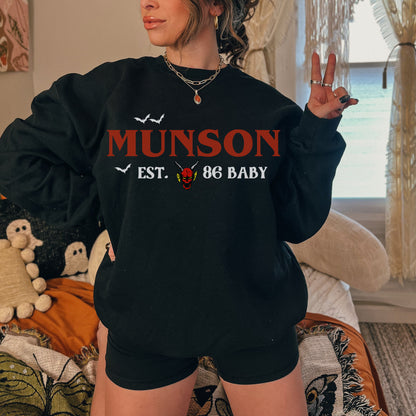 Eddie Munson Crewneck, Eddie Munson fan, Eddie Munson merch, Horror merch, Horror fan, Hawkins High, Eddie hoodie, 86 baby