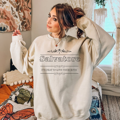 TVD Sweatshirt, Salvatore Sweatshirt, Tvd fan gift, The Vampire Diaries, TVD merch, Tvd apparel