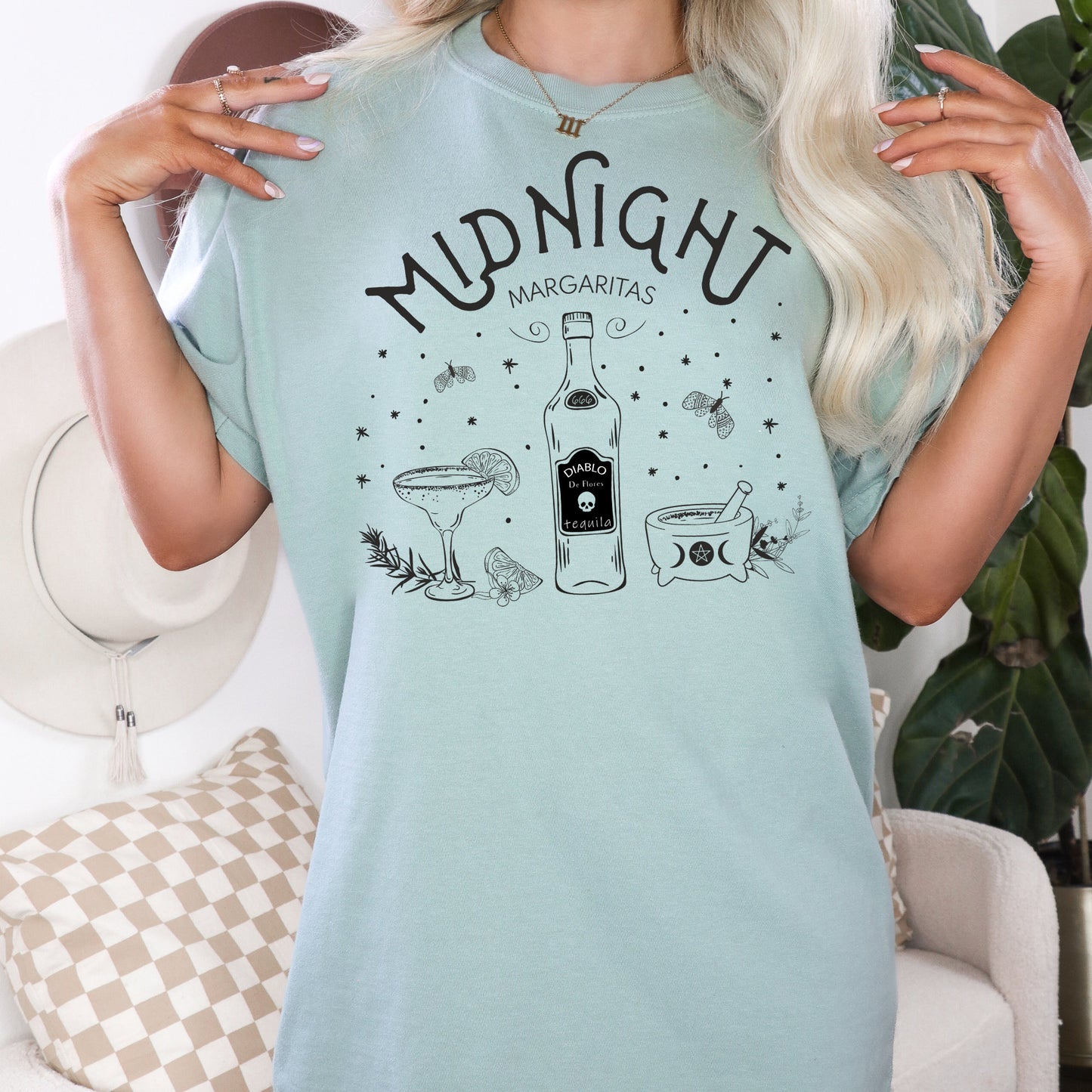 Midnight Margaritas Shirt, Witchy Halloween Shirt, Practical Magic Tee, Witch Vibes, Tequila Tee,Halloween Tee, Halloween Witches Shirt