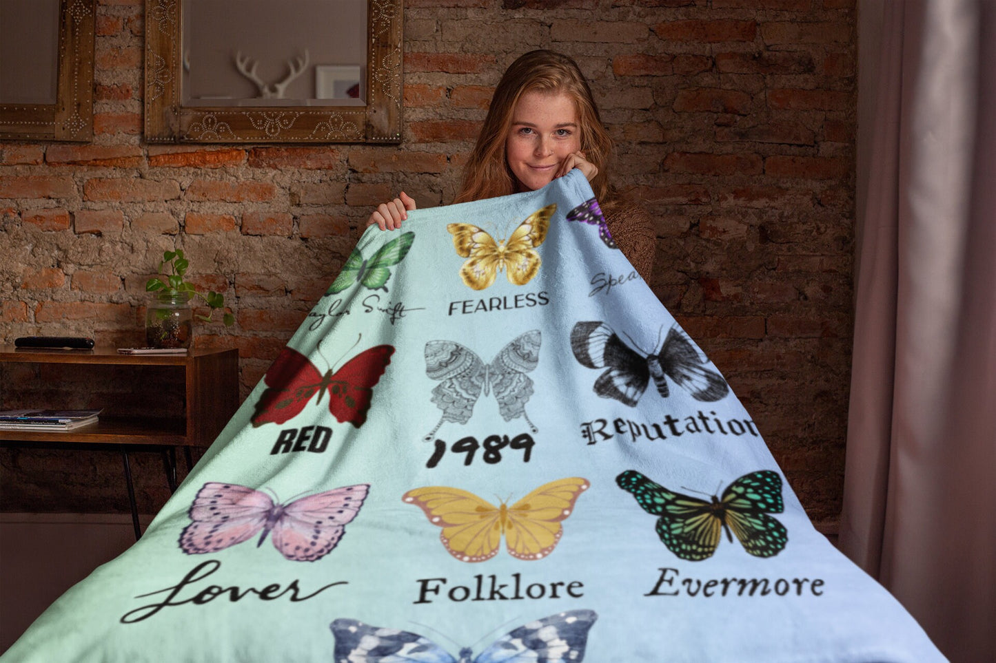 TS Blanket, Minky Throw Blanket, Swiftie gift, Taylor Blanket, Swiftie Blanket, The Eras Tour blanket, The Eras tour merch