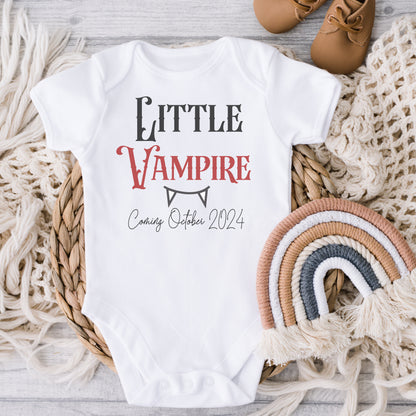 Personalized Vampire Baby Onesie, Vampire Baby Gift, Halloween Baby, Spooky Baby Shower Gift, Goth Mom Gift, Horror Onesie Halloween Onesie