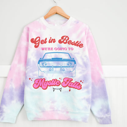 Mystic Falls Bestie Sweater, TVD sweatshirt, Tvd merch, Salvatore brothers merch, Tvd fan gift, Mystic Falls merch