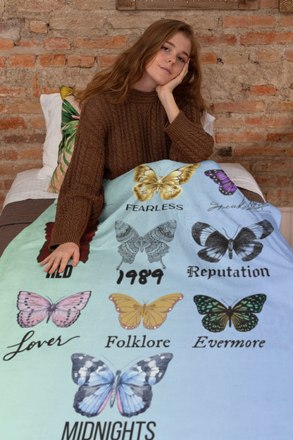 TS Blanket, Minky Throw Blanket, Swiftie gift, Taylor Blanket, Swiftie Blanket, The Eras Tour blanket, The Eras tour merch